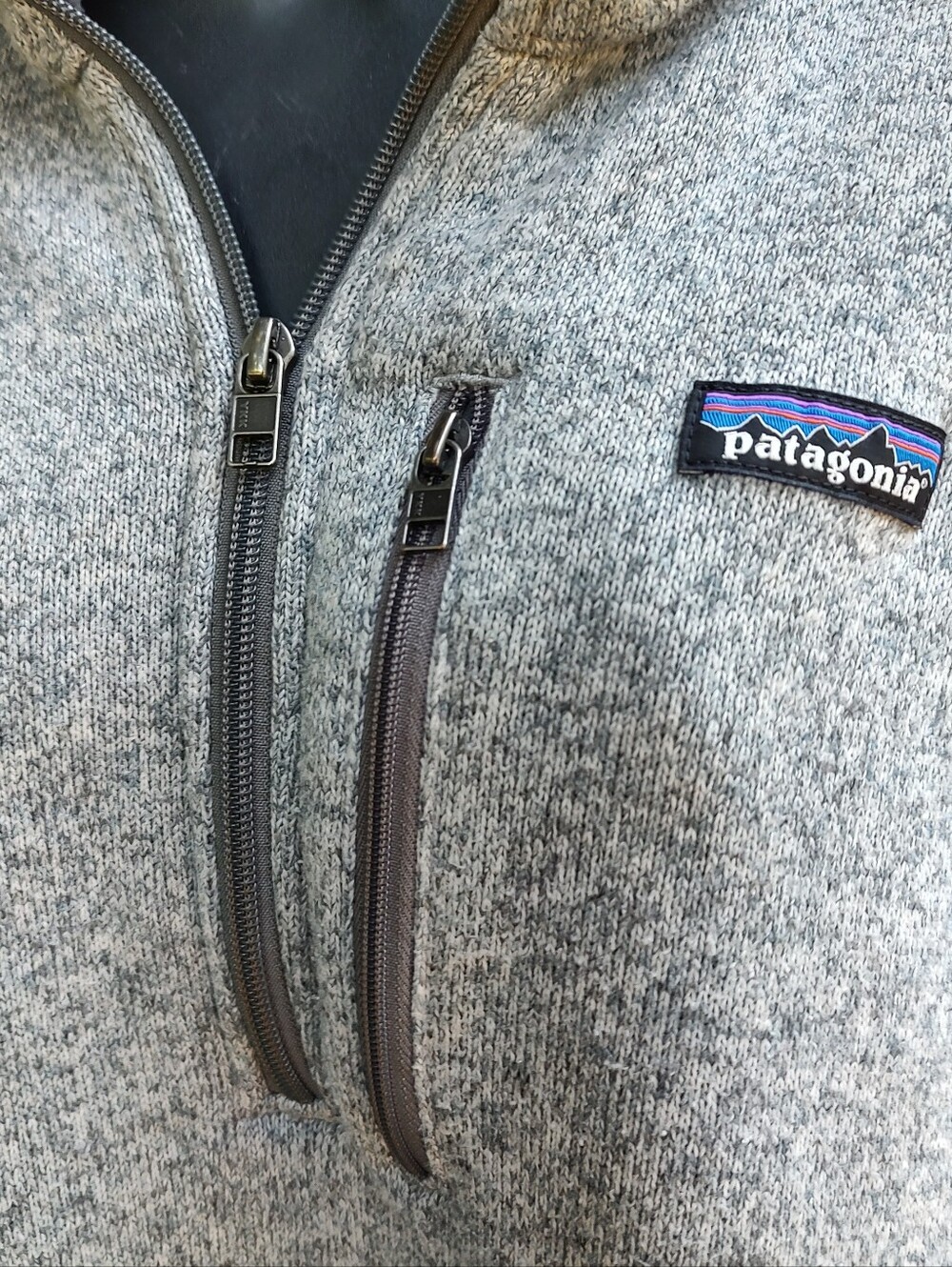 🏵️ Patagonia Grey 1/4 Zip Fleece Outdoor Better Sweater Mens XXL - Picture 2 of 8